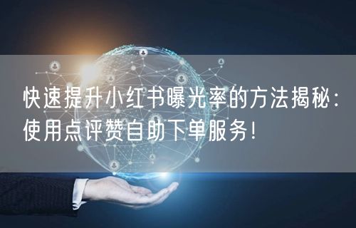 快速提升小红书曝光率的方法揭秘:使用点评赞自助下单服务!