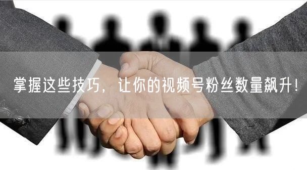 掌握这些技巧,让你的视频号粉丝数量飙升!