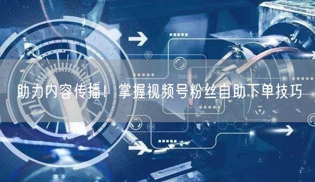 助力内容传播!掌握视频号粉丝自助下单技巧
