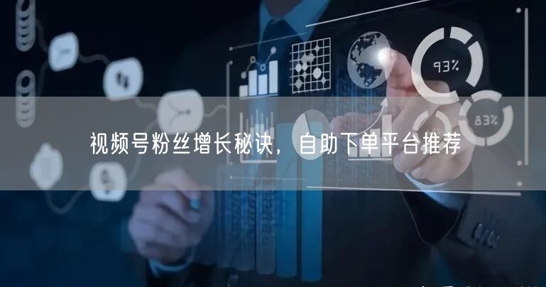 视频号粉丝增长秘诀,自助下单平台推荐