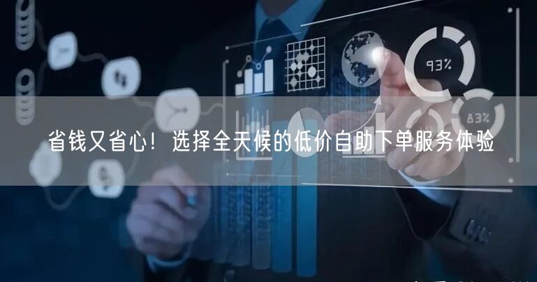 省钱又省心!选择全天候的低价自助下单服务体验