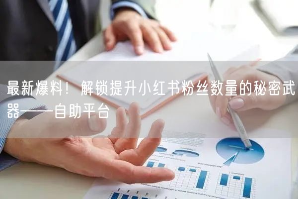 最新爆料!解锁提升小红书粉丝数量的秘密武器——自助平台