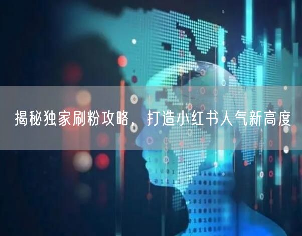 揭秘独家刷粉攻略，打造小红书人气新高度