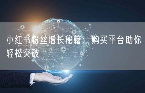 小红书粉丝增长秘籍:购买平台助你轻松突破