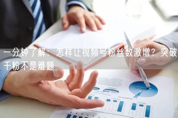 一分钟了解:怎样让视频号粉丝数激增?突破千粉不是难题